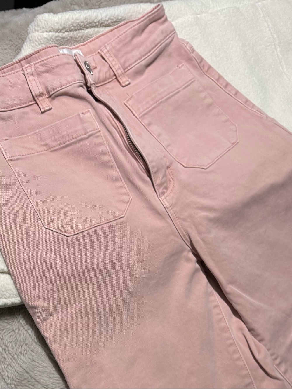 ROLLAS High Rise Wide Leg Sailor Jeans Pink Women's Size 27 - Picture 6 of 14